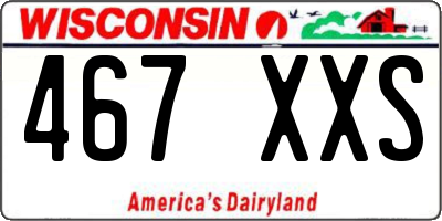 WI license plate 467XXS
