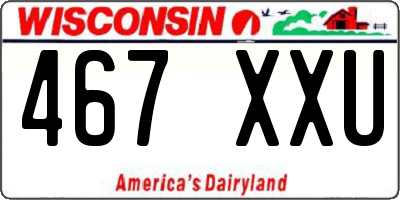 WI license plate 467XXU
