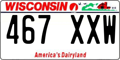 WI license plate 467XXW