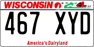 WI license plate 467XYD