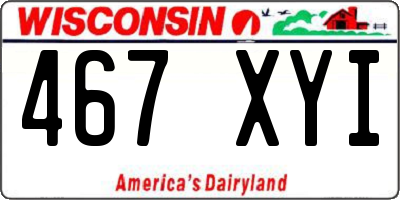WI license plate 467XYI