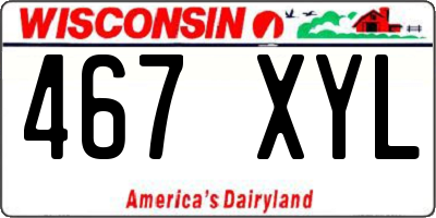 WI license plate 467XYL