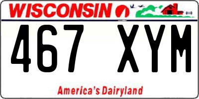 WI license plate 467XYM