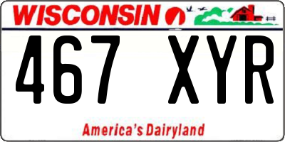 WI license plate 467XYR