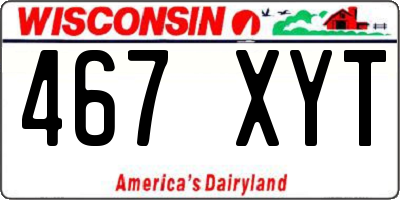 WI license plate 467XYT