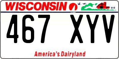 WI license plate 467XYV