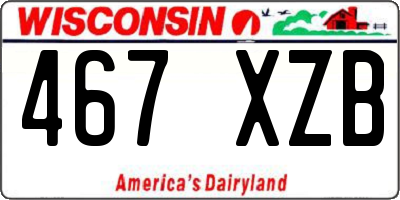 WI license plate 467XZB