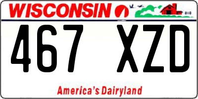 WI license plate 467XZD