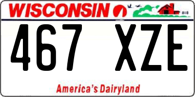 WI license plate 467XZE