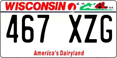 WI license plate 467XZG