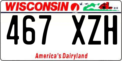 WI license plate 467XZH