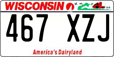 WI license plate 467XZJ