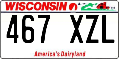 WI license plate 467XZL