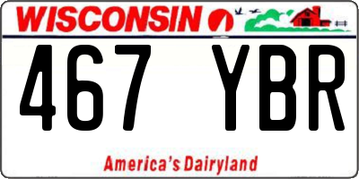WI license plate 467YBR