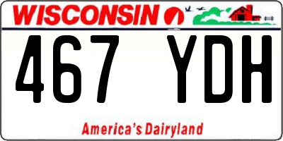 WI license plate 467YDH