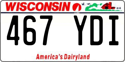 WI license plate 467YDI