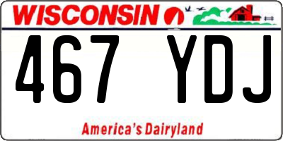 WI license plate 467YDJ