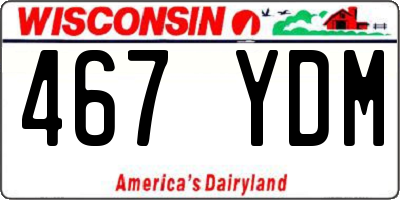 WI license plate 467YDM