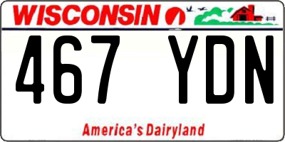 WI license plate 467YDN