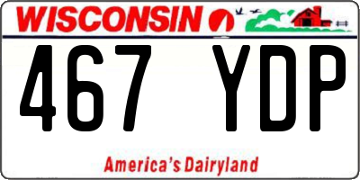 WI license plate 467YDP