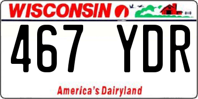 WI license plate 467YDR