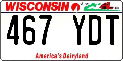 WI license plate 467YDT