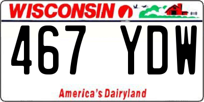 WI license plate 467YDW
