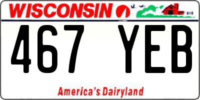 WI license plate 467YEB