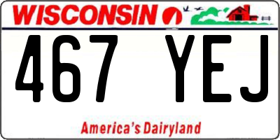 WI license plate 467YEJ