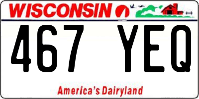 WI license plate 467YEQ