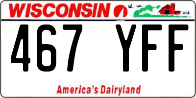 WI license plate 467YFF