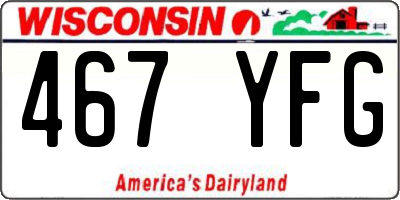 WI license plate 467YFG