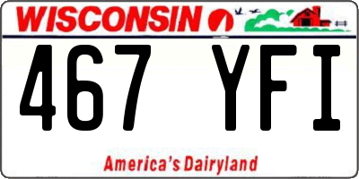 WI license plate 467YFI