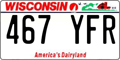 WI license plate 467YFR