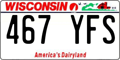 WI license plate 467YFS