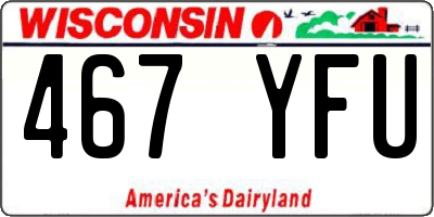 WI license plate 467YFU