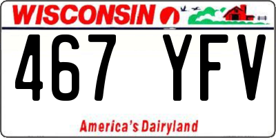 WI license plate 467YFV