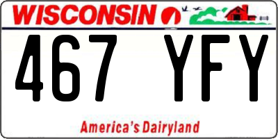 WI license plate 467YFY