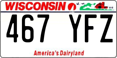 WI license plate 467YFZ