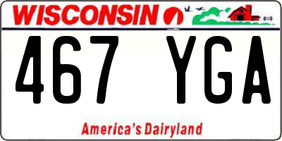 WI license plate 467YGA