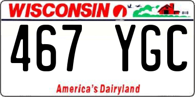 WI license plate 467YGC