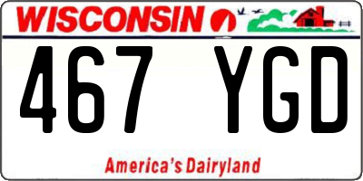 WI license plate 467YGD