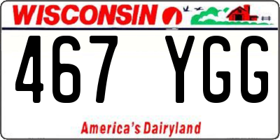 WI license plate 467YGG
