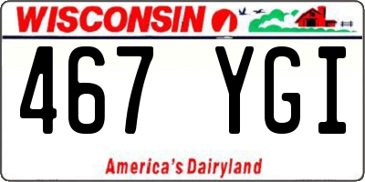 WI license plate 467YGI