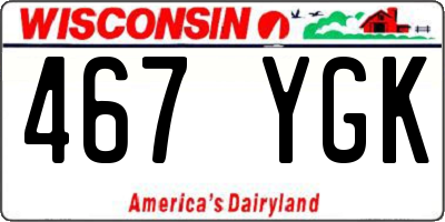 WI license plate 467YGK