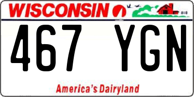 WI license plate 467YGN