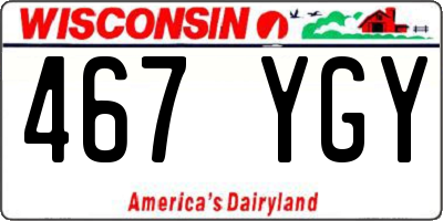 WI license plate 467YGY