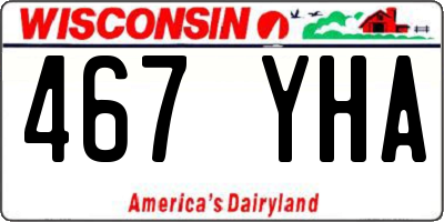 WI license plate 467YHA