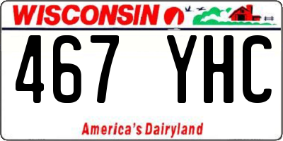 WI license plate 467YHC