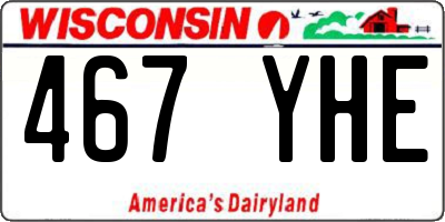 WI license plate 467YHE